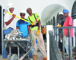 Renovation Workers at Malliouhana