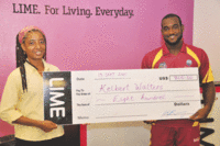 LIME MAKES DONATION TO NATIONAL CRICKETER