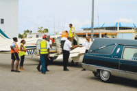 SALUTE TO LATE ANGUILLIAN PILOT AS BODY ARRIVES AT AIRPORT