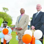 Chief Minister Hughes and Governor Harrison taking salute
