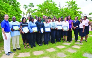 General Manager Mr. Stephane Zaharia (left) with winners and nominees and HR Staff