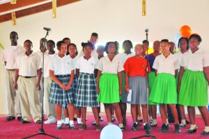 Campus A and B School Choir in performance