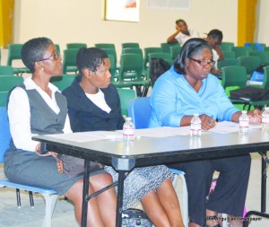 L-R: Judges: Mrs. Gerdia Harrigan, Mrs. Jennifer Gumbs and Mrs. Pasty watley