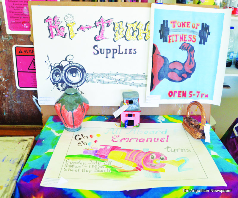 VISUAL ARTS WORK BY ANGUILLIAN STUDENTS FOR CXC GRADING