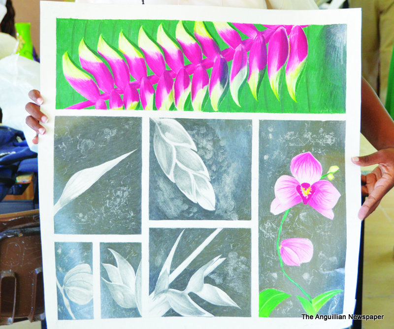 VISUAL ARTS WORK BY ANGUILLIAN STUDENTS FOR CXC GRADING