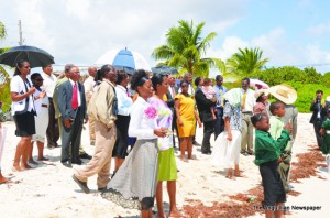 Congregation witnessing Baptisms