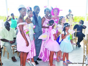 Fashion show depicting a wedding