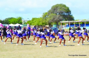 Purple House cheerleaders