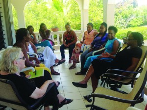 Coral Reef Bookclub members with Author Edwidge Danticat