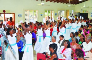 Dance performance by members of the combined churches