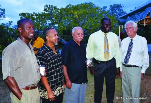 L-R: Hon. Othlyn Vanterpool, Hon. Evans Rogers, Mr. Kenneth Harrigan, Hon. Evan Gumbs and Sir Emile Gumbs