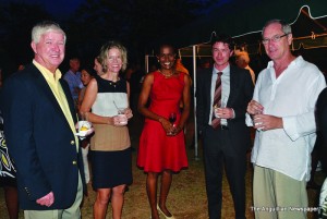 L-R: Mr. Steve Donahue, Mrs. Sarah Harrison, Mrs. Joyce Kentish-Egan, Foreign Office Official and Mr. Noel Egan