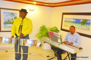 Musicians Mr. "Dumpa" Martin and Mr. Lennox Vanterpool