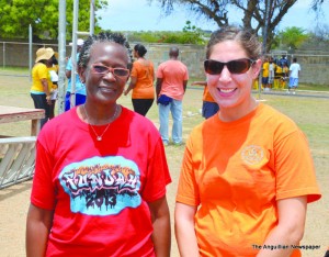 AAAF President Lorna Rogers and Commonwealth Games Officer Aime Maggiacomo