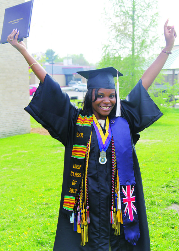 First Anguillian to attend University of Wisconsin-Stevens Point receives the University’s Highest Honor and serves as the 2013 Commencement Student Speaker