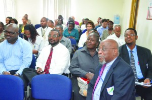 Professor Louden (right) and others at the consultation