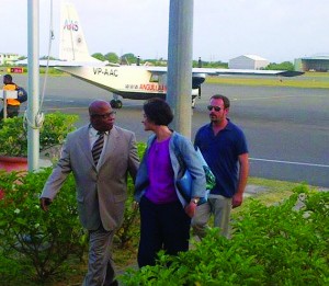 Arrival of Governor Scott escorted by Chief Minister Hughes andMr. Steve McCready