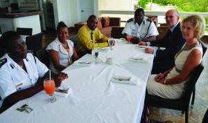 Head table with Governor and Mrs. Harrison, Deputy Governor and Mrs. Stanley Reid, Commissioner Proctor and Deputy Alice Proctor