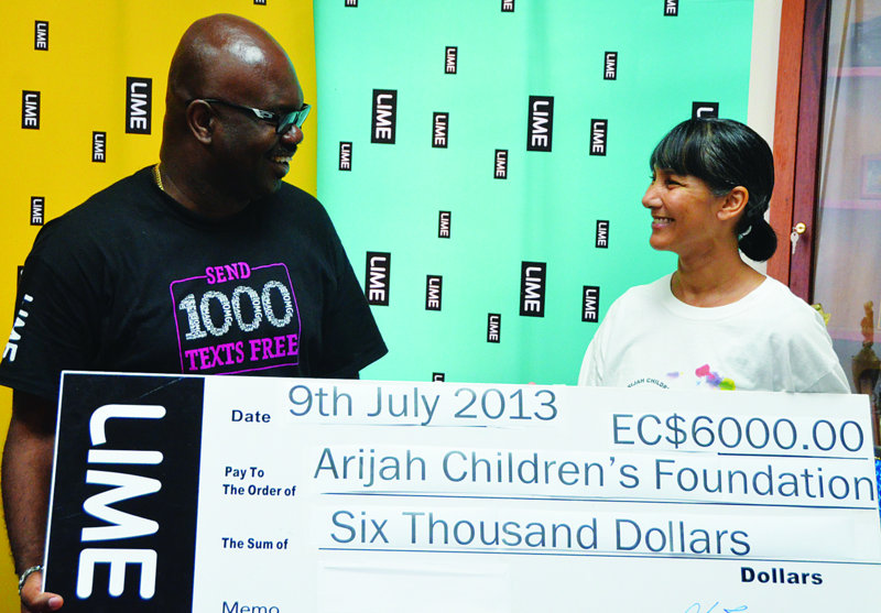 LIME PRESENTS $6,000 TO ARIJAH FOUNDATION FROM BINGO