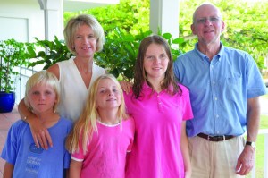 Mr. and Mrs. Alistair Harrison and their children, at Government House Anguilla