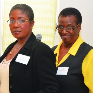 Mrs. Meridith Gumbs, Acting CEO and Mrs. Florence Harrigan, Executive Secretary