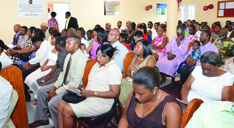 Religion: CHURCH CONGREGATION  OFFERED WORDS OF CHEER