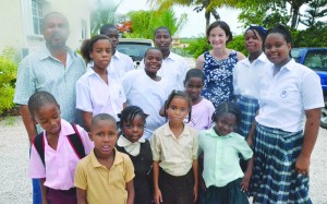 With visiting Students at The Anguillian