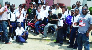 BMX promoters with Campus B students