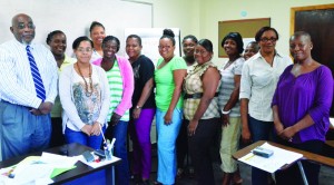 Professor Delroy Louden (left) with Teachers in Training