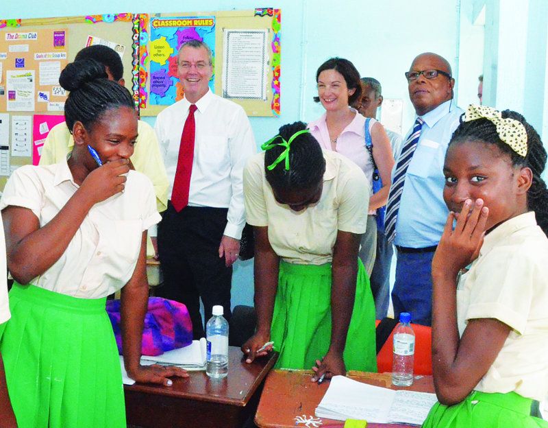 OVERSEAS TERRITORIES DIRECTOR VISITS MEDICAL SCHOOL AND COMPREHENSIVE SCHOOL
