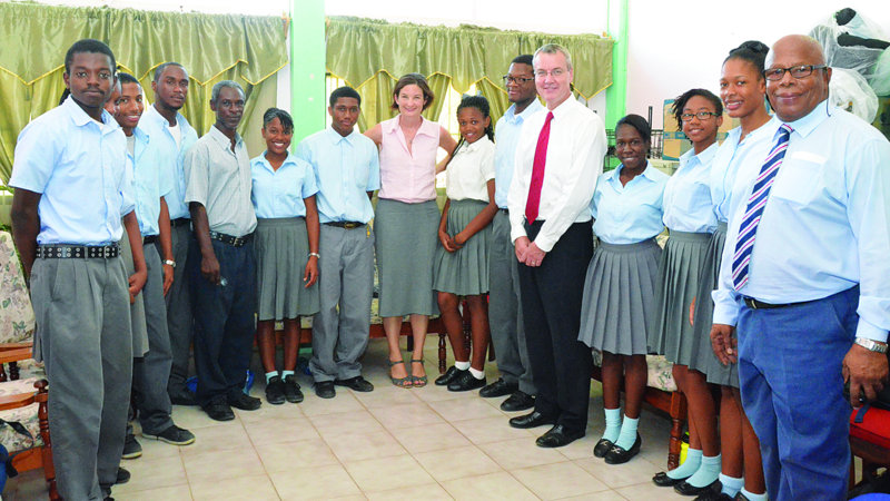 OVERSEAS TERRITORIES DIRECTOR VISITS MEDICAL SCHOOL AND COMPREHENSIVE SCHOOL