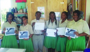 L-R: Valencia Croft, Pamela Seeyu, Depaurick Connor, Mishlenne Desent-Smith, Makeba Carty and Vernique Hughes