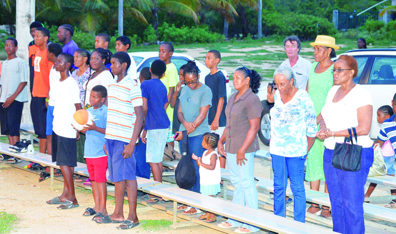 ISLAND HARBOUR BASKETBALL COURT AND TEAM READY FOR PLAY