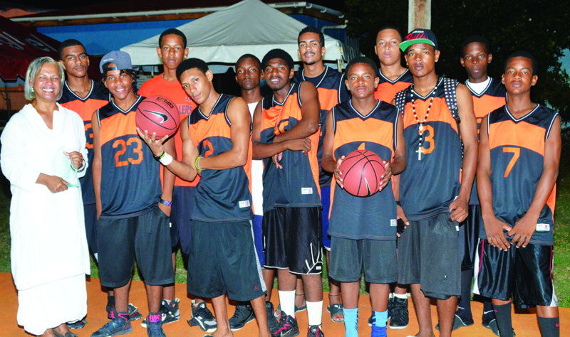 ISLAND HARBOUR BASKETBALL COURT AND TEAM READY FOR PLAY