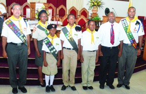 Pathfinders during induction service