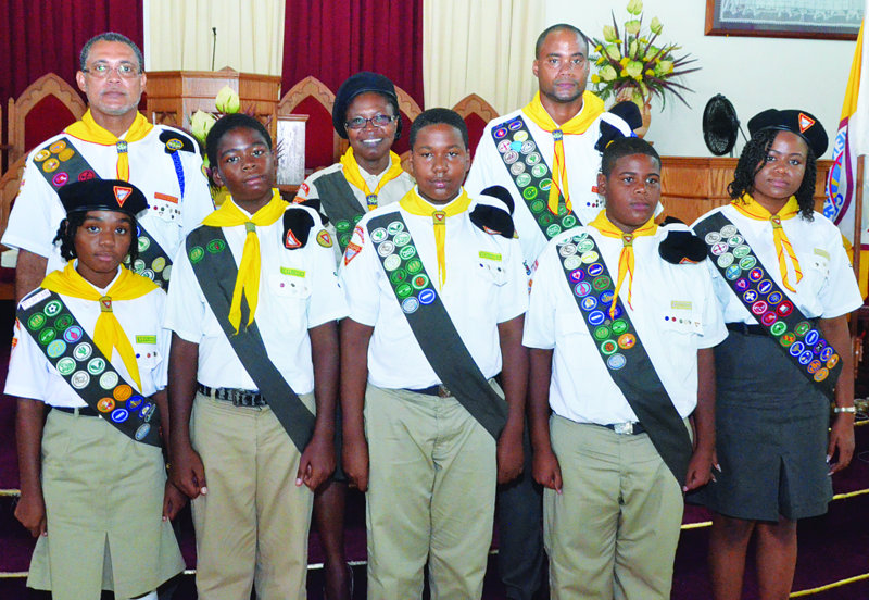 Religion: PATHFINDERS INDUCTED AT SPECIAL SERVICE