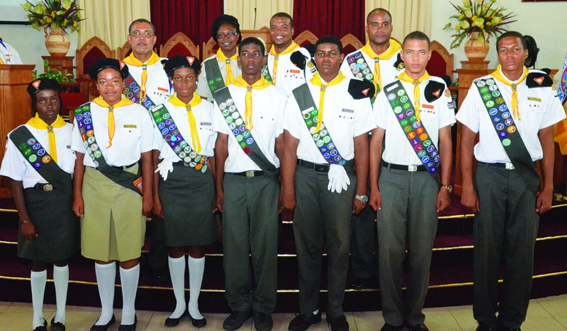 Religion: PATHFINDERS INDUCTED AT SPECIAL SERVICE