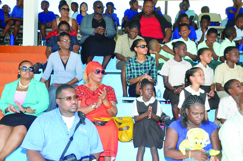 Students and members of the public at rally