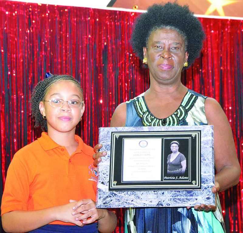 Mrs. Patricia J. Adams awarded by Education Department