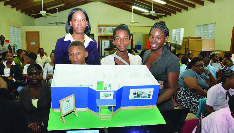 Students and Teachers with one of the designs