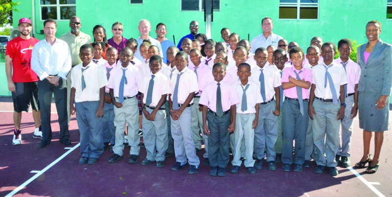 Children from Alwyn Allison School with their Principal and Viceroy's Personnel. Mr. Haydn Huges also in Photograph