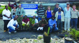 Workshop participants from various Caribbean OT’s at the North Caicos Native Plant Conservation Nursery