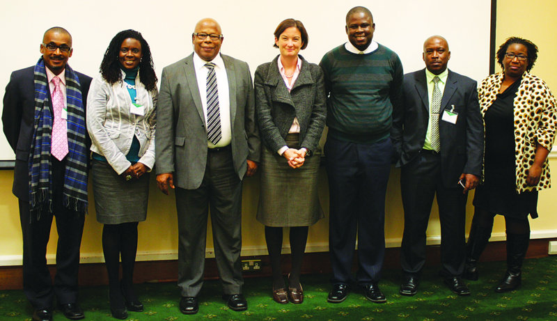 Anguilla delegation: Dr. Aidan Harrigan, Mrs Josephine Gumbs-Connor, Chief Minister Hughes, Governor Scott, Mr. Perin Bradley, Mr. Patrick Hanley and Ms Dorethea Hodge