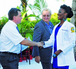 Anguillian Tinika Christopher receiving Certificate