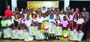 Anguillian Children and Teachers with the Small's Family