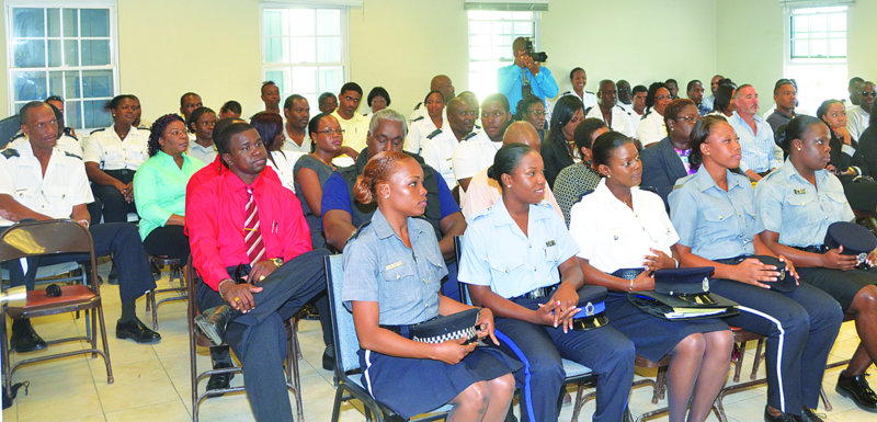 GOVERNOR, MINISTER OF HOME AFFAIRS, GENDER AFFAIRS COORDINATOR ADDRESS POLICE OFFICERS