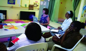 Training session at the DOVE centre at Alwyn Allison Richardson Primary School.