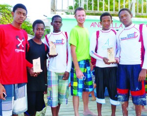 Anguillian winners with Sailing  Director Eli Bear