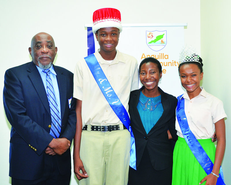 President of the ACC congratulates the winners of the Mr. and Ms. Year 5 Pageant