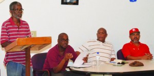 L-R: Mr. Macel Fahie, Mr. Fritz Smith, Mr. Victor Banks and Mr. Evans Rogers